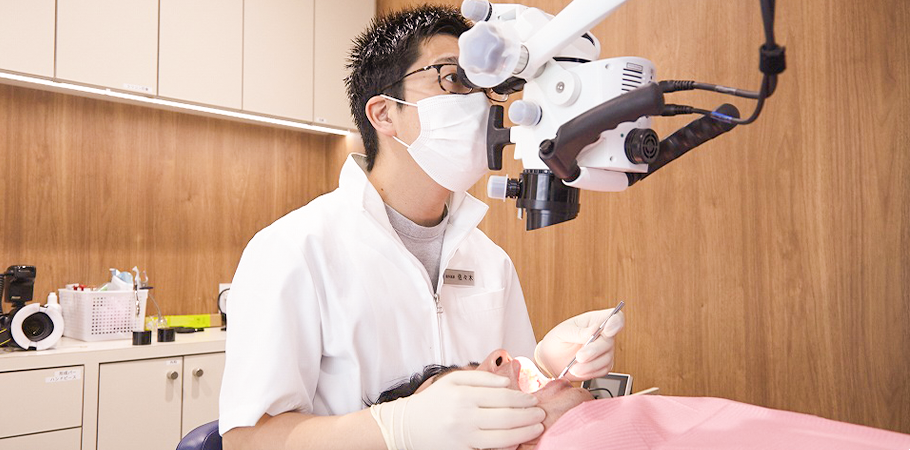 痛みは最小限に、健康な歯は最大限残せるような治療を心がけています。